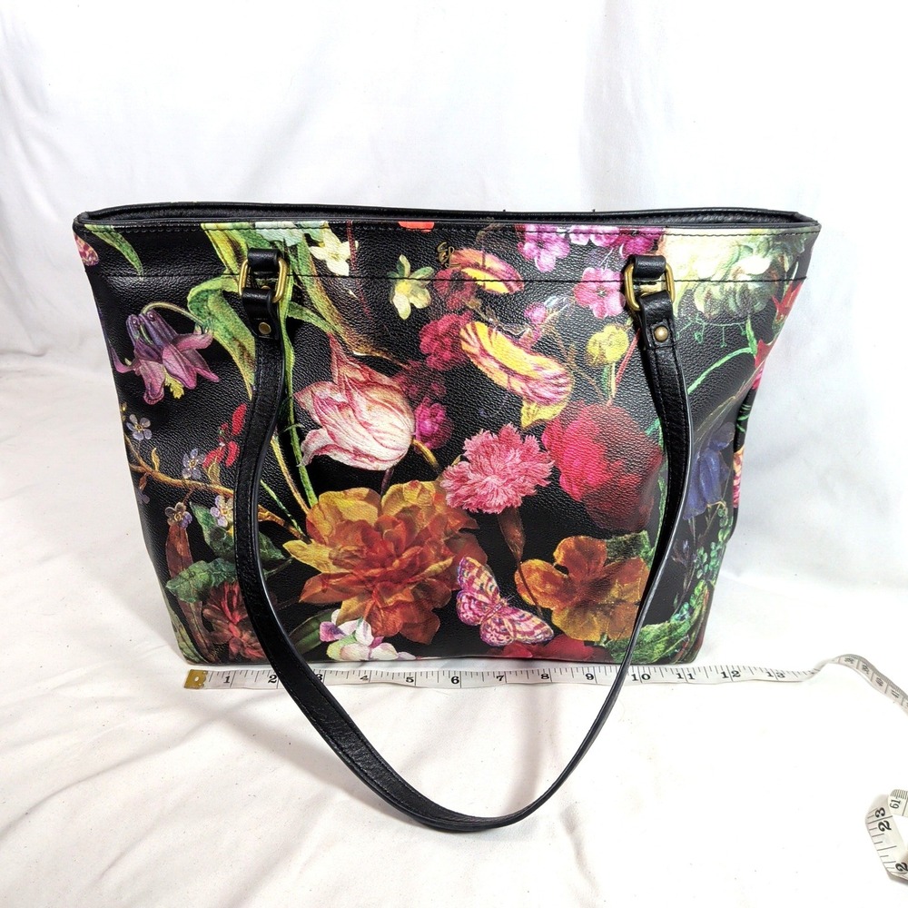 Elliott Lucca Black Floral Tote; Aria Butterfly Print Shoulder Bag